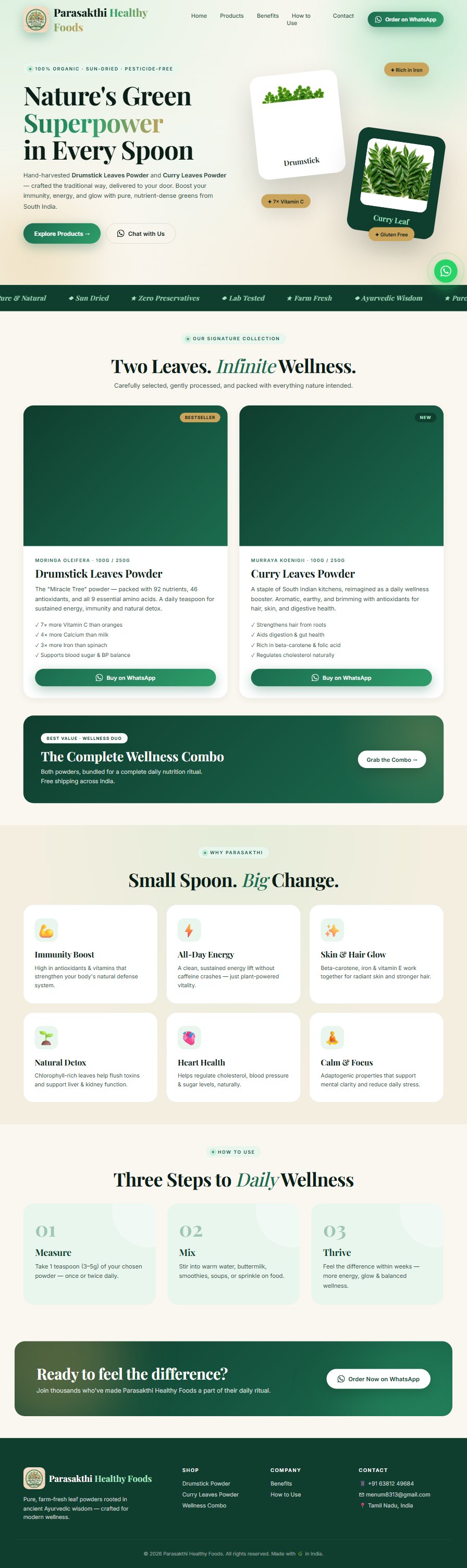 Healthy Foods — full site preview